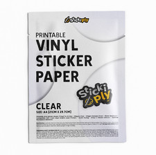 A4 Clear Printable Vinyl Sheets - Water-Resistant for Inkjet/Laser