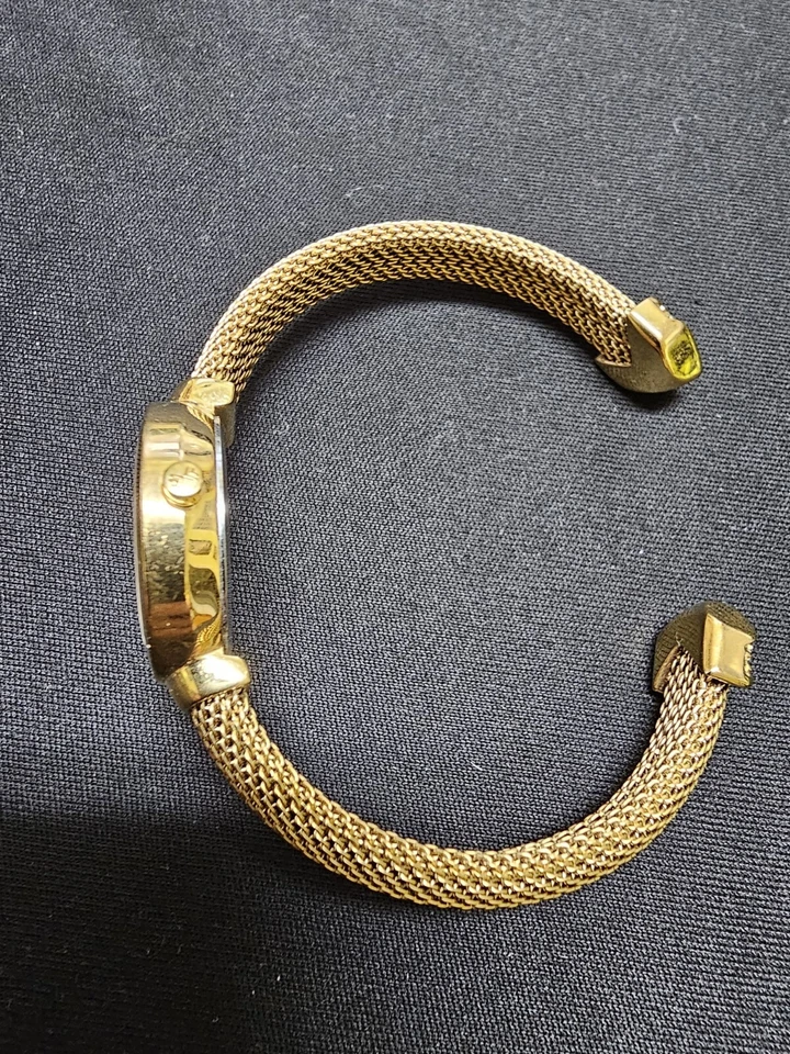 Skagen Commerce Root Women's Dress Watch Gold Plate w/ Clear Stones Need Battery - Image 3 of 4