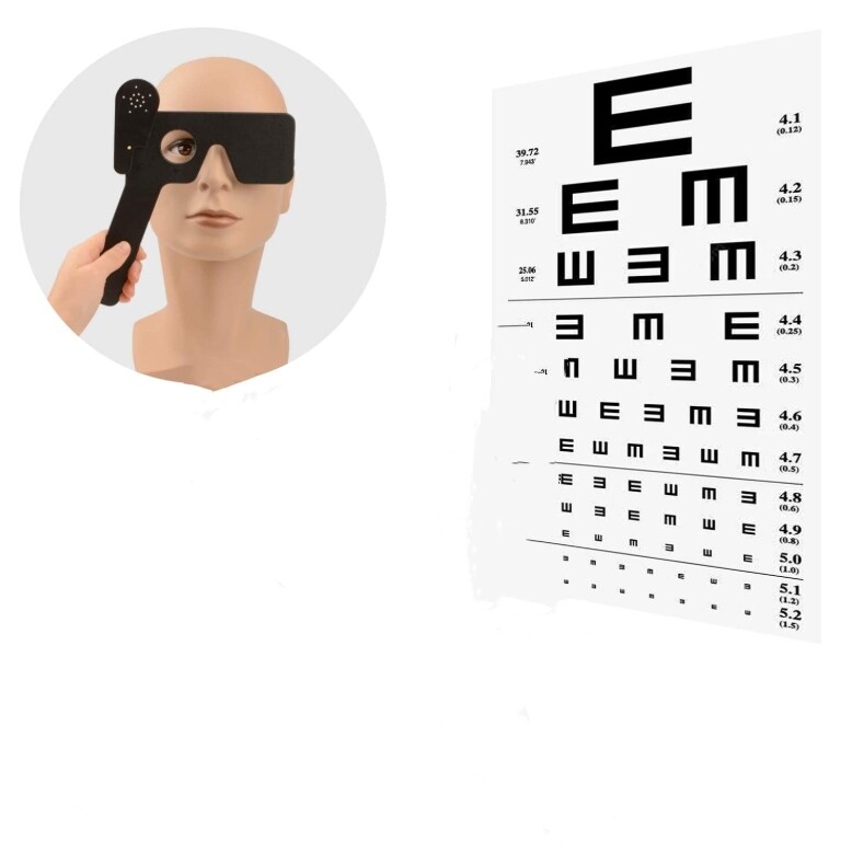 Occluder Multi 17 Pin Hole Hand Occluder Optometry Instrument Tool With Eye Test Chart – Buy The Best Products In The Online Store - Foto 4