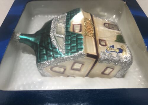 Vintage Hutschenreuther Christmas Blown Glass Village House Ornament Germany - Picture 3 of 8