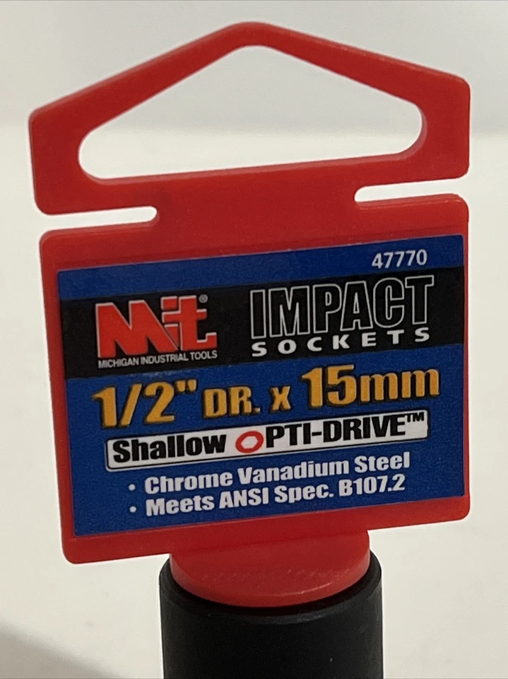 MIT (TEKTON) 1/2 Inch Drive x 15 mm 6-Point IMPACT Socket | 47770 Standard  NEW - Изображение 2 из 3