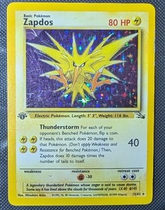 first edition zapdos pokemon card Pokemon Graded: 1st Edition Zapdos CGC 10