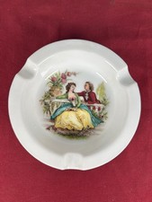 Posacenere vintage in Porcellane D'arte Limoges decorato a mano lunghezza 12,5cm