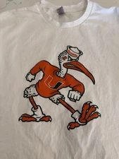 Gilden University of Miami T-shirt.Ibis. White Large