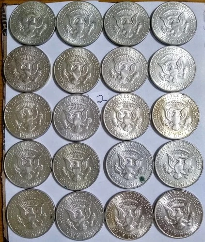 1965-1968 AU Kennedy Half Dollars 40%