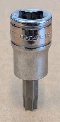 Snap-on FTXR40E 3/8'' Drive T40 Tamper-Resistant TORX Bit Socket Driver - EUC