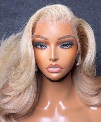Lagenlook Schnitt Schmetterlingsschnitt M Haaransatz Highlight Rosegold 13*6 Lace Perücke