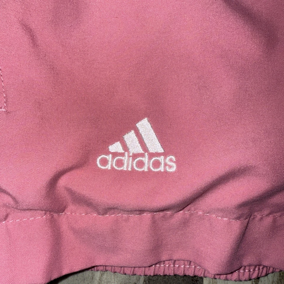 Винтажный Adidas гольф пуловер ветровка Climaproof женщин средний розовый V шеи с подкладкой - Изображение 4 из 4