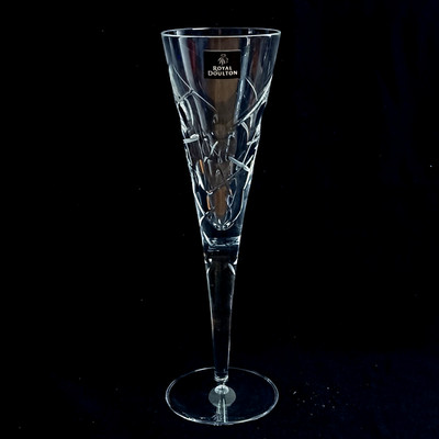 ROYAL DOULTON CRYSTAL LUNAR DESIGN 9'' Champagnerflöte Weißwein
