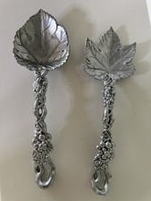 Fourchette et cuillère service à salade feuilles de vigne Arthur Court