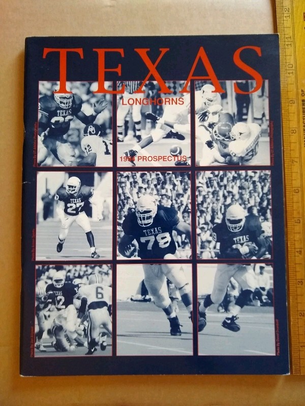 1994 Texas Longhorns Football Prospectus Media Guide