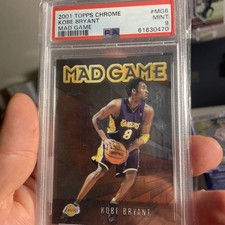 2001-02 Topps Chrome Kobe Bryant Mad Game Insert SP #MG6 PSA 9 MINT Lakers