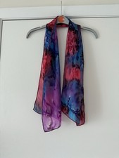 100 Silk Hand painted Watercolor Scarf