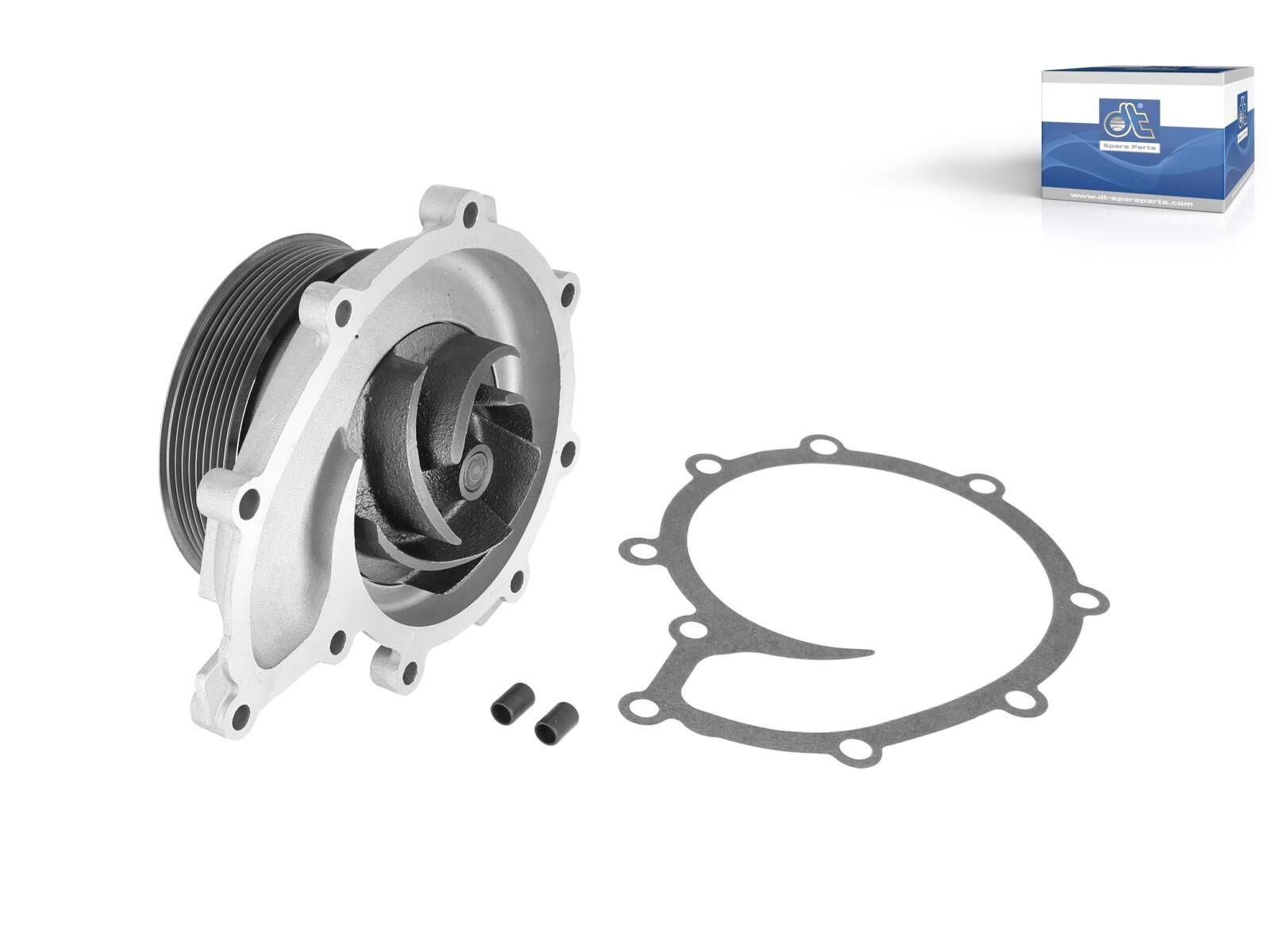 Pompe à eau DT Spare Parts 1.11116 de 105 mm à 8 poulies pour moteurs de camions