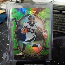 2022 Panini Select - Concourse Javonte Williams #24 Neon Green Prizm DieCut /299