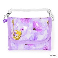 Disney princess Tangled Wallet Rapunzel purple flower cute kawaii Japan New F/S