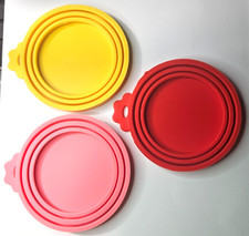 3 Pack Pet Food Can Covers Universal Can Lids Safe/Silicone Dogs Cats and more