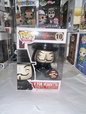 Funko Pop Sdcc Sticker Exclusive V For Vendetta 10 Metallic Has Damage