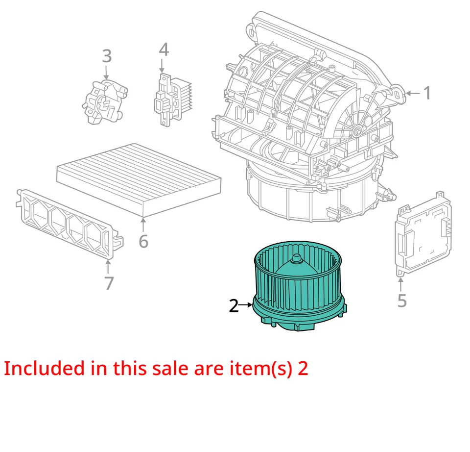 2022 Honda Accord Heater AC Blower Motor OEM 5K Miles - LKQ353021192 - Image 4 of 4