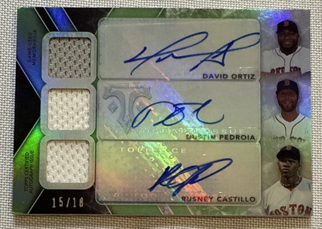 Topps Dustin Pedroia Autographed Baseball Sports Trading Cards