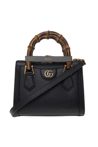 GUCCI Diana Mini Black Leather Tote Bag New & Authentic