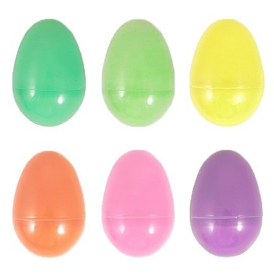 Befüllbare Ostereier 6er Pack 7,5 cm wiederverwendbar Kunststoff Ostereiersuche