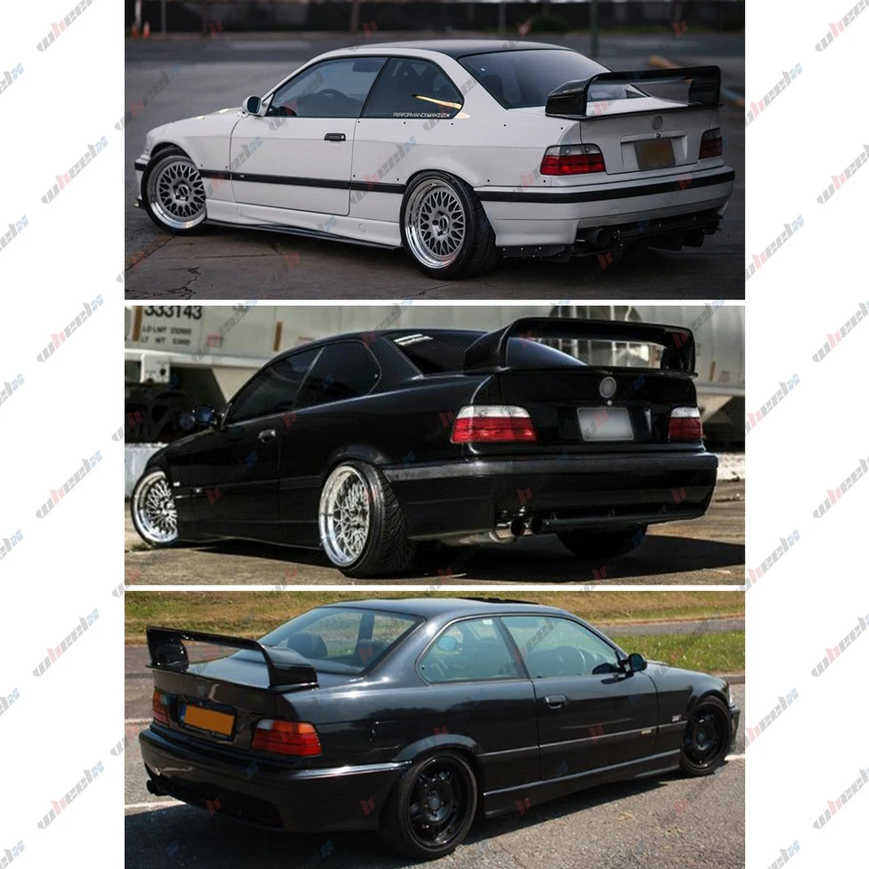 Alerón trasero estilo GT negro brillante para 92-98 BMW Serie 3 E36 M3 LTW Foto 2 de 4