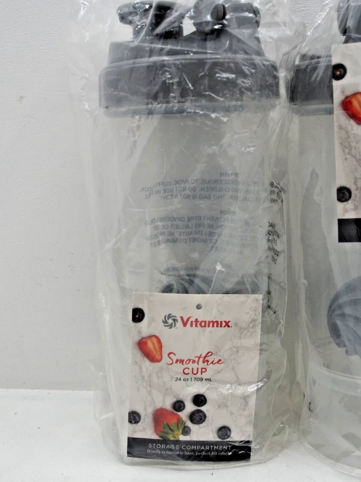 2件套Vitamix冰沙杯摇瓶带存储隔层24盎司709毫升 — 第 3/3 张图片