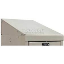 Hallowell KISE18PT Steel Locker Accessory - Slope Top End Closure 18""D x 6""H -