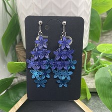 2.75 Silver Earring Set Clip-On Non-Pierced Retro Dangle New Free Ship B994