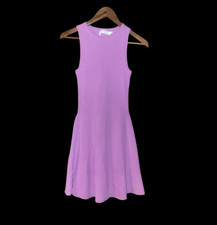ASTR The Label Fit & Flare Dress Scoop Neck Sleeveless Purple Knit Short Sz M