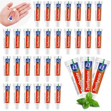 50 Tubes Bulk Travel Size Toothpaste 0.18 oz, Extra Small 2.28x0.78 inches Di...