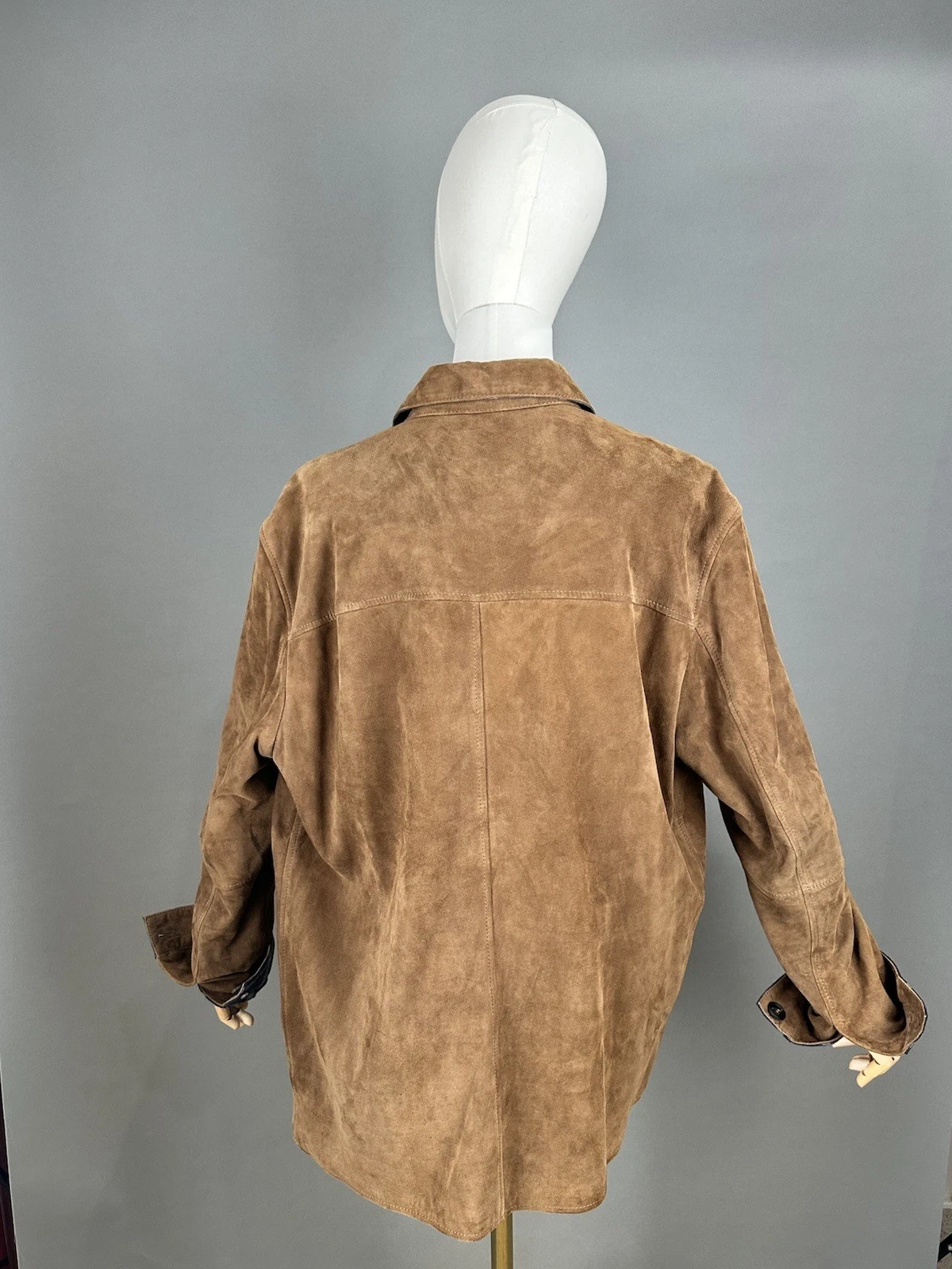 Johnnie-O Top Shelf Genuine Suede Leather Jacket Brown Size L - product detail image 6