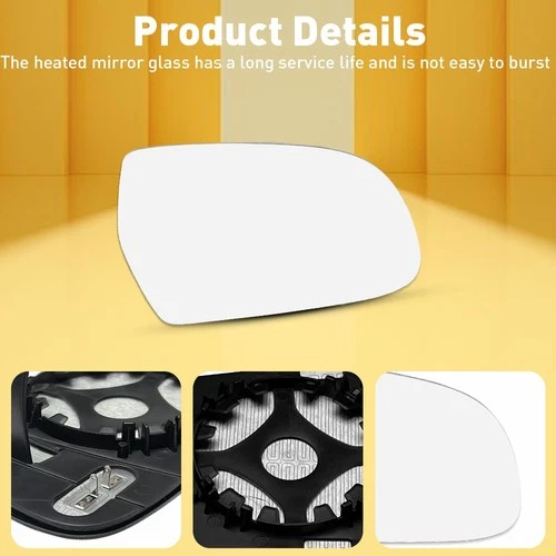 Mirror Glass w/ Heated Backing Fit Audi A A5 Left Driver Right Passenger Side LH