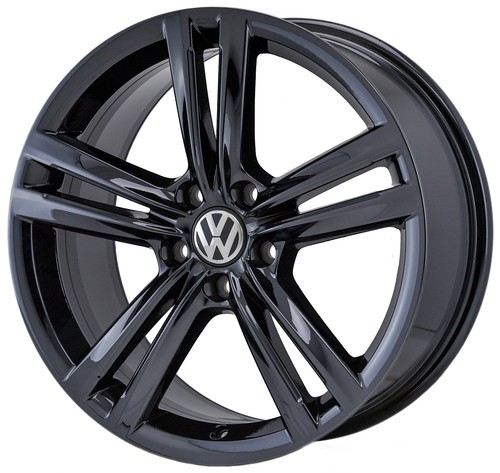 18" Volkswagen Passat PVD Black Chrome Wheels-C Rims Factory OEM 69929 Exchan... - Picture 2 of 3