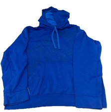 Nike Hoodie Boys Small Blue Therma-Fit Pullover Sweatshirt Athletic Logo Warm