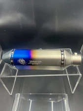 GY6 Muffler Exhaust, 125cc 150cc, Heat Treated Blue Silver for Moped ATV Scooter