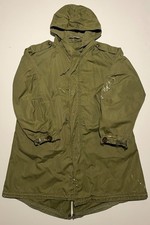 Vintage 50s Military M51 Fishtail Parka w/o Liner Mens Small OG-107 USGI US Army