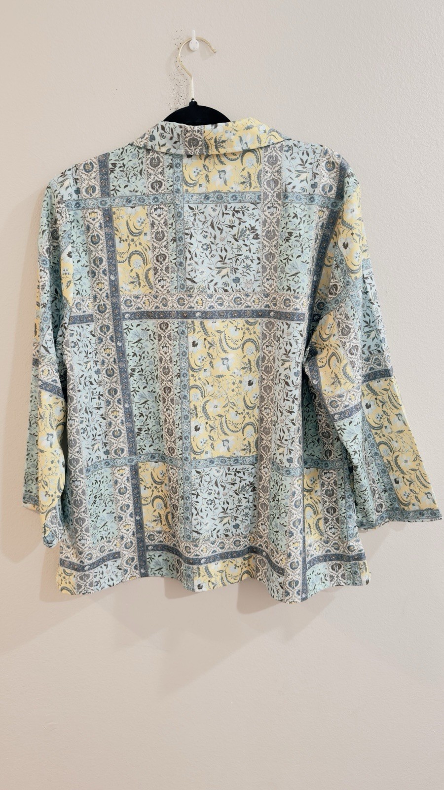 Appleseed's Button Front Long Sleeve Patchwork Pa… - image 7