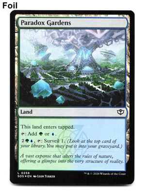Mtg パララクスの波 多言語 foil Paradox Gardens (FOIL) - [Secrets of Strixhaven] MTG SOS 258