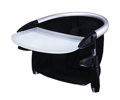 lobster clip on portable high chair, black