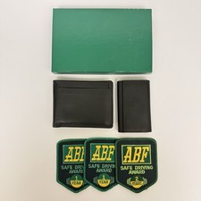 ABF Arkansas Best Freight Bundle Wallet Key Case & Safe Driving Patches Vintage