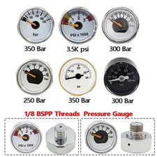 Miniature Air Pressure Gauge Manometer For for BSP 1 8 Thread 250bar 350bar PSI