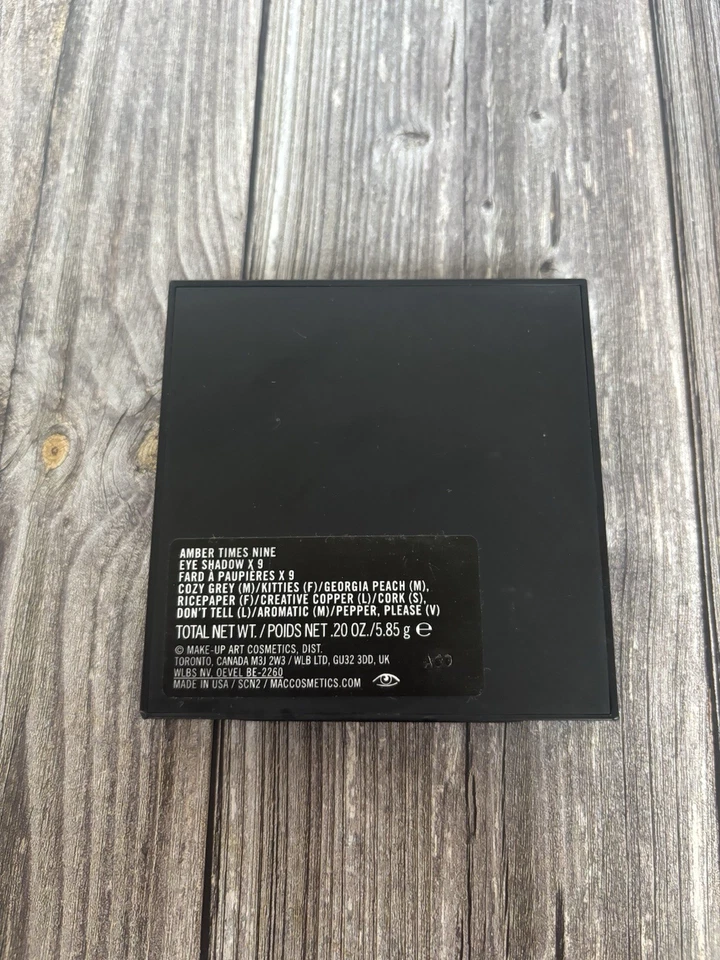 Mac Eyeshadow Palette, Amber Times Nine X 9 RARE 5.85g BNWOB - Image 2 of 4
