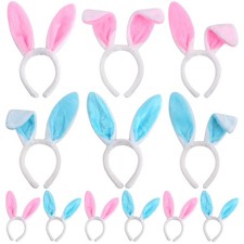 Plush Bunny Ears Hairbands, 12 PCS Bunny Headband Easter Bunny Ears Hairbands...