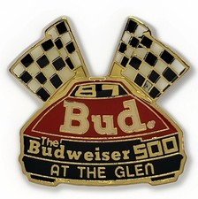 1987 Bud At The Glen Watkins Glen Speedway NY NASCAR Racing Enamel Lapel Hat Pin