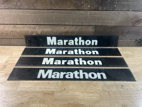 Vintage Plastic Gas Station Sign Placard “Marathon”