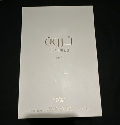 Lattafa Tharwah Gold Eau de Parfum Spray 3.4 fl oz Regular Size