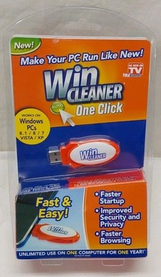 Win Cleaner USB-One Click, Fast & Easy Computer Clean,Optimize, Repair. New. 