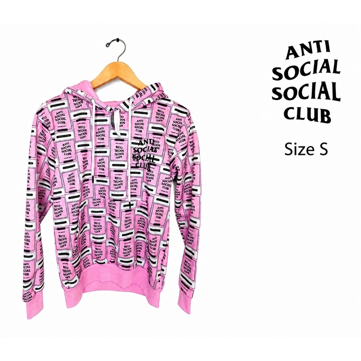Anti Social Social Club Pink Regular Size Hoodies & Sweatshirts 